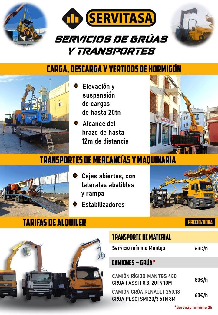 Servicios de grúas y transportes